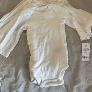 Carter's White Long-Sleeved Bodysuits
